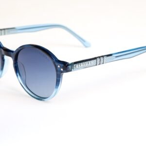 Genesis Dubai 2026 – Polarized Round Sunglasses | Blue Acetate Frame with Caribbean Hues, UV400 Protection