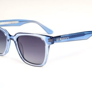 Genesis Miami 2026 – Polarized Square Sunglasses | Light Blue Acetate Frame, UV400 Protection