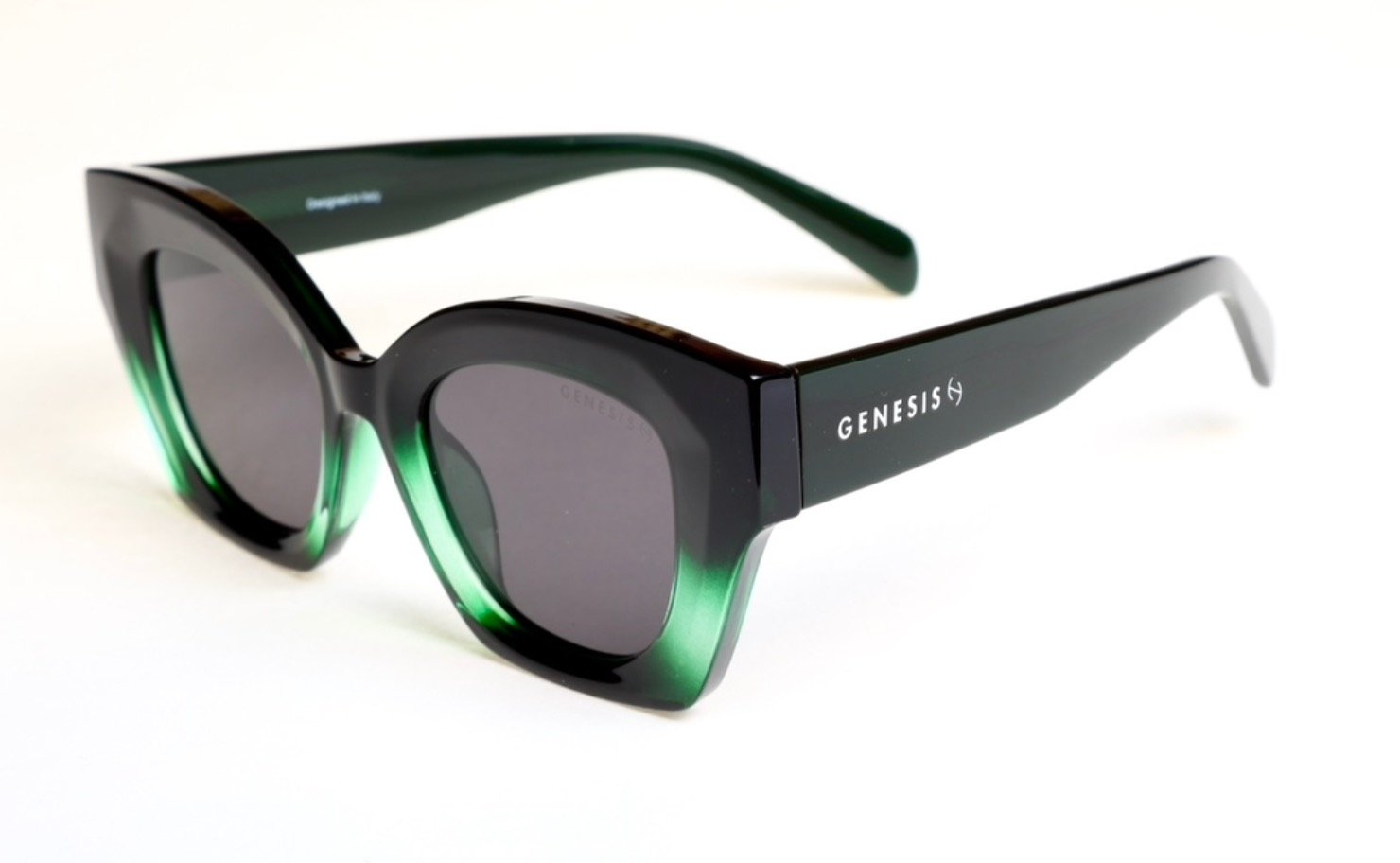 Genesis New York 2026 – Women’s Polarized Sunglasses | Oversized Italian Acetate Frame in Black or Emerald - Image 2