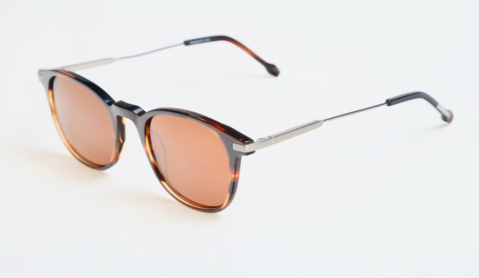 Genesis Washington 2026 – Polarized Round Sunglasses | Havana Acetate Frame with Metal Temples, UV400 Protection