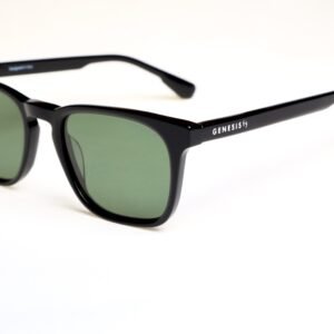 Genesis Miami 2026 – Polarized Square Sunglasses | Classic Black Acetate Frame, UV400 Protection (Copy)