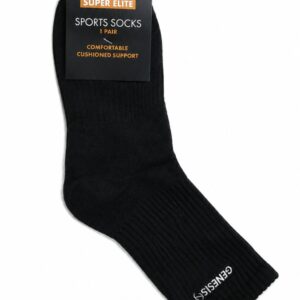 GENESIS Performance Crew Socks Black