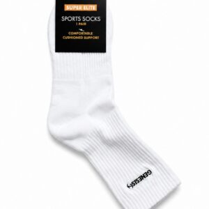 GENESIS Performance Crew Socks White