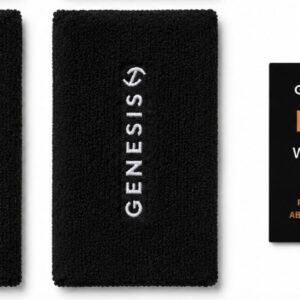 GENESIS Performance Medium Size Black Wristbands