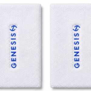 GENESIS Performance Doublewide White Wristbands